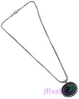 Metal pendant with Chain necklace - click here for large view